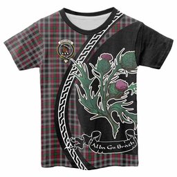 ScotsTee Shop Scottish Borthwick Family Crest Tartan Cotton T-shirt Alba Thistle Inspired