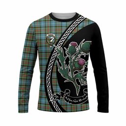 ScotsTee Shop Scottish Brisbane Family Crest Tartan Cotton T-shirt Alba Thistle Inspired