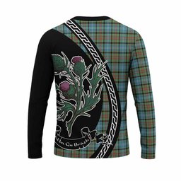ScotsTee Shop Scottish Brisbane Family Crest Tartan Cotton T-shirt Alba Thistle Inspired