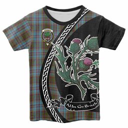 ScotsTee Shop Scottish Anderson Family Crest Tartan Cotton T-shirt Alba Thistle Inspired