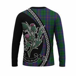 ScotsTee Shop Scottish Carmichael Family Crest Tartan Cotton T-shirt Alba Thistle Inspired