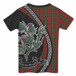 ScotsTee Shop Scottish Dunbar Family Crest Tartan Cotton T-shirt Alba Thistle Inspired