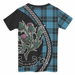 ScotsTee Shop Scottish Clergy Family Crest Tartan Cotton T-shirt Alba Thistle Inspired
