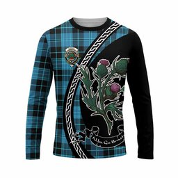 ScotsTee Shop Scottish Clergy Family Crest Tartan Cotton T-shirt Alba Thistle Inspired