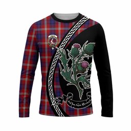 ScotsTee Shop Scottish Ainslie Family Crest Tartan Cotton T-shirt Alba Thistle Inspired