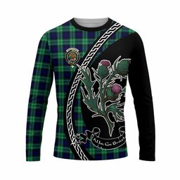 ScotsTee Shop Scottish Abercrombie Family Crest Tartan Cotton T-shirt Alba Thistle Inspired