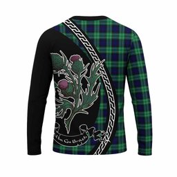ScotsTee Shop Scottish Abercrombie Family Crest Tartan Cotton T-shirt Alba Thistle Inspired