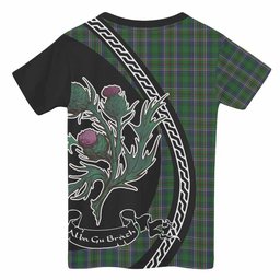 ScotsTee Shop Scottish Cockburn Family Crest Tartan Cotton T-shirt Alba Thistle Inspired