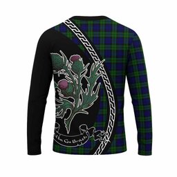ScotsTee Shop Scottish Campbell Family Crest Tartan Cotton T-shirt Alba Thistle Inspired