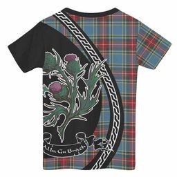 ScotsTee Shop Scottish Beaton Family Crest Tartan Cotton T-shirt Alba Thistle Inspired