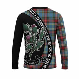ScotsTee Shop Scottish Beaton Family Crest Tartan Cotton T-shirt Alba Thistle Inspired