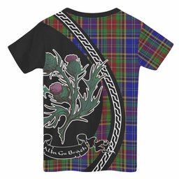 ScotsTee Shop Scottish Beattie (Beatty) Family Crest Tartan Cotton T-shirt Alba Thistle Inspired