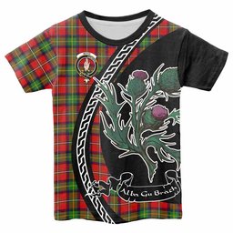 ScotsTee Shop Scottish Boyd Family Crest Tartan Cotton T-shirt Alba Thistle Inspired