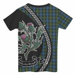 ScotsTee Shop Scottish Mackenzie (Mckenzie) Family Crest Tartan Cotton T-shirt Alba Thistle Inspired