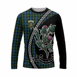 ScotsTee Shop Scottish Mackenzie (Mckenzie) Family Crest Tartan Cotton T-shirt Alba Thistle Inspired