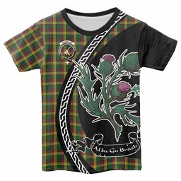 ScotsTee Shop Scottish MacMillan (McMillan) Family Crest Tartan Cotton T-shirt Alba Thistle Inspired