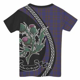 ScotsTee Shop Scottish Elliot Family Crest Tartan Cotton T-shirt Alba Thistle Inspired