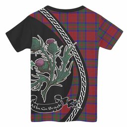 ScotsTee Shop Scottish MacGilvery (McGilvery) Family Crest Tartan Cotton T-shirt Alba Thistle Inspired