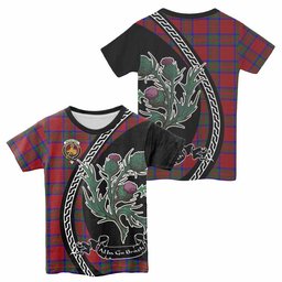 ScotsTee Shop Scottish MacGilvery (McGilvery) Family Crest Tartan Cotton T-shirt Alba Thistle Inspired