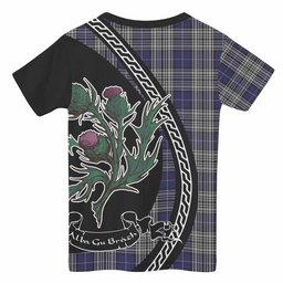 ScotsTee Shop Scottish Napier Family Crest Tartan Cotton T-shirt Alba Thistle Inspired