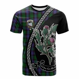 ScotsTee Shop Scottish Galbraith Family Crest Tartan Cotton T-shirt Alba Thistle Inspired