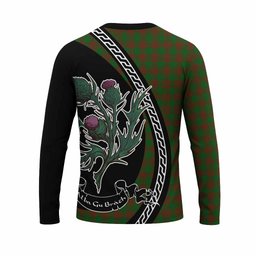 ScotsTee Shop Scottish Menzies Family Crest Tartan Cotton T-shirt Alba Thistle Inspired