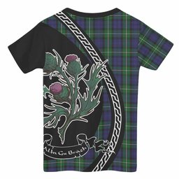 ScotsTee Shop Scottish Forbes Family Crest Tartan Cotton T-shirt Alba Thistle Inspired