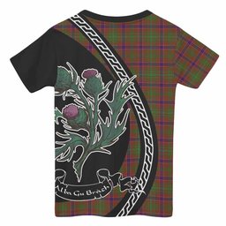ScotsTee Shop Scottish Lumsden Family Crest Tartan Cotton T-shirt Alba Thistle Inspired