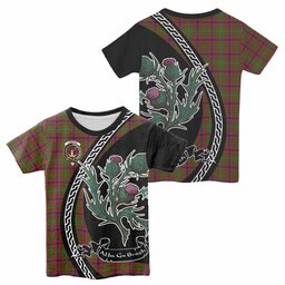 ScotsTee Shop Scottish Lumsden Family Crest Tartan Cotton T-shirt Alba Thistle Inspired