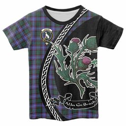ScotsTee Shop Scottish Hunter (Hunterston) Family Crest Tartan Cotton T-shirt Alba Thistle Inspired