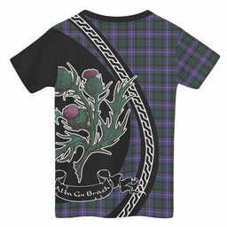 ScotsTee Shop Scottish Hunter (Hunterston) Family Crest Tartan Cotton T-shirt Alba Thistle Inspired