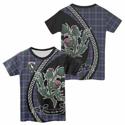 ScotsTee Shop Scottish Hunter (Hunterston) Family Crest Tartan Cotton T-shirt Alba Thistle Inspired