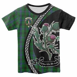 ScotsTee Shop Scottish Henderson Family Crest Tartan Cotton T-shirt Alba Thistle Inspired