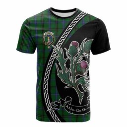 ScotsTee Shop Scottish Henderson Family Crest Tartan Cotton T-shirt Alba Thistle Inspired