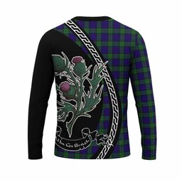 ScotsTee Shop Scottish MacKinlay (McKinlay) Family Crest Tartan Cotton T-shirt Alba Thistle Inspired