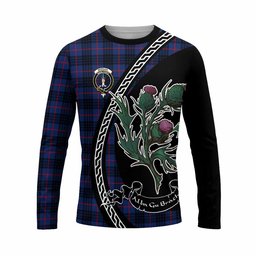 ScotsTee Shop Scottish Morgan Family Crest Tartan Cotton T-shirt Alba Thistle Inspired