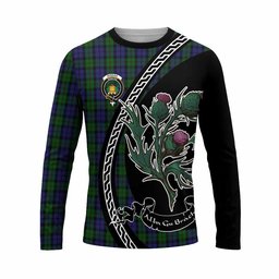 ScotsTee Shop Scottish Dundas Family Crest Tartan Cotton T-shirt Alba Thistle Inspired