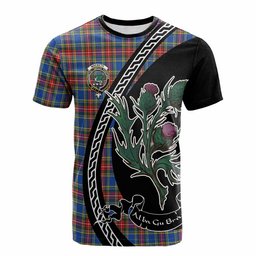 ScotsTee Shop Scottish MacBeth (McBeth) Family Crest Tartan Cotton T-shirt Alba Thistle Inspired