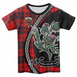 ScotsTee Shop Scottish Hogg (Hog) Family Crest Tartan Cotton T-shirt Alba Thistle Inspired