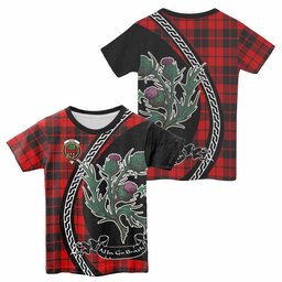 ScotsTee Shop Scottish Hogg (Hog) Family Crest Tartan Cotton T-shirt Alba Thistle Inspired