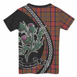 ScotsTee Shop Scottish Hepburn Family Crest Tartan Cotton T-shirt Alba Thistle Inspired