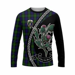 ScotsTee Shop Scottish Gunn Family Crest Tartan Cotton T-shirt Alba Thistle Inspired