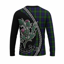 ScotsTee Shop Scottish Gunn Family Crest Tartan Cotton T-shirt Alba Thistle Inspired