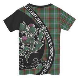 ScotsTee Shop Scottish Gayre Family Crest Tartan Cotton T-shirt Alba Thistle Inspired