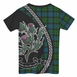 ScotsTee Shop Scottish MacKay (McKay) Family Crest Tartan Cotton T-shirt Alba Thistle Inspired