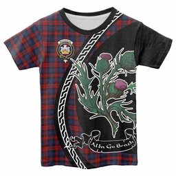 ScotsTee Shop Scottish MacLachlan (McLachlan) Family Crest Tartan Cotton T-shirt Alba Thistle Inspired