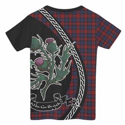 ScotsTee Shop Scottish MacLachlan (McLachlan) Family Crest Tartan Cotton T-shirt Alba Thistle Inspired