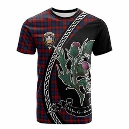 ScotsTee Shop Scottish MacLachlan (McLachlan) Family Crest Tartan Cotton T-shirt Alba Thistle Inspired