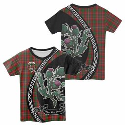 ScotsTee Shop Scottish Innes Family Crest Tartan Cotton T-shirt Alba Thistle Inspired
