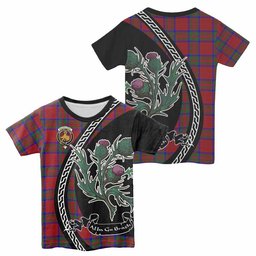 ScotsTee Shop Scottish MacGillivray (McGillivray) Family Crest Tartan Cotton T-shirt Alba Thistle Inspired